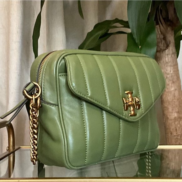♦️♦️ AUTHENTIC TORY BURCH GREEN QUILTED KIRA/WILMA HANDBAG ♦️♦️ - Picture 9 of 16